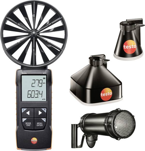 testo Anemometer kalibriert (ISO) 0.3 bis 20 m/s