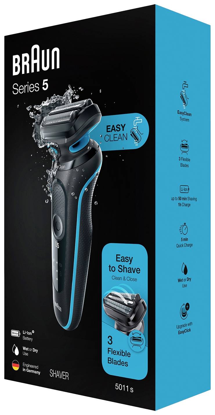 Braun 51-M1000s 51-M1000s Folienrasierer Schwarz/Blau-2