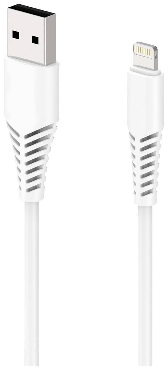2GO USB-Kabel Apple Lightning Stecker, USB-A Stecker 1.00 m Weiß 797288