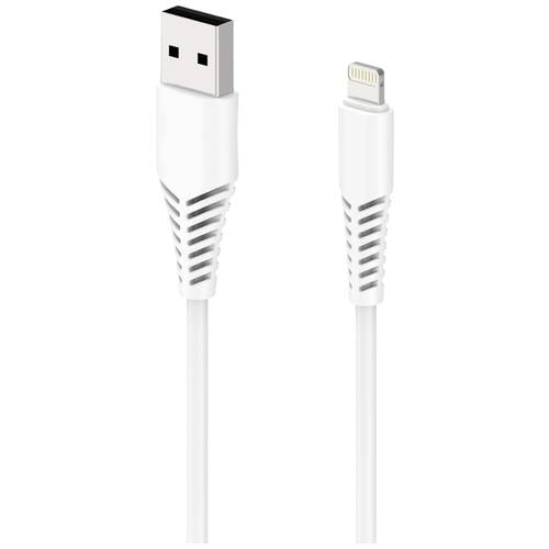 2GO USB-Kabel Apple Lightning Stecker, USB-A Stecker 1.00 m Weiß 797288