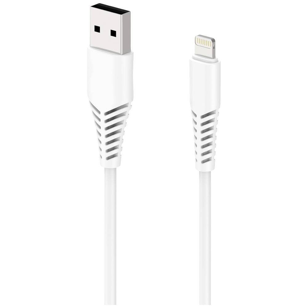 2GO USB-kabel Apple Lightning stekker, USB-A stekker 1 m Wit 797288