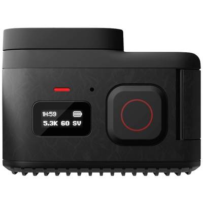 Digitalkamera mit Display, zeigt '1H:59', '5.3K 60 SV', Batterieanzeige.