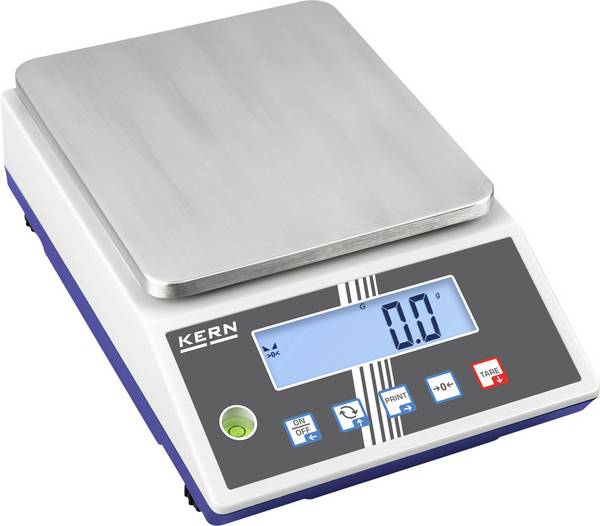 Kern PCB 10000-1 Präzisionswaage Wägebereich (max.) 10 kg Ablesbarkeit 100 mg über Steckernetzteil, batteriebetrieben Grauweiß, Dunkelblau