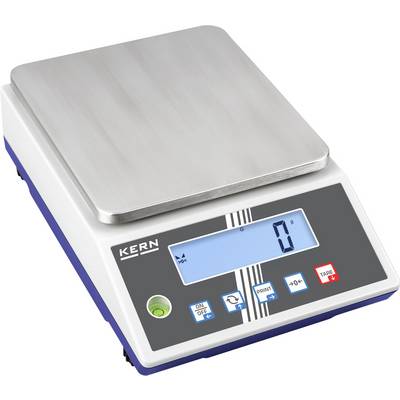 Digitale Küchenwaage mit Edelstahlplattform und LCD-Anzeige, zeigt '0 g'. Markentext auf der Anzeige, drei Funktionstasten darunter.