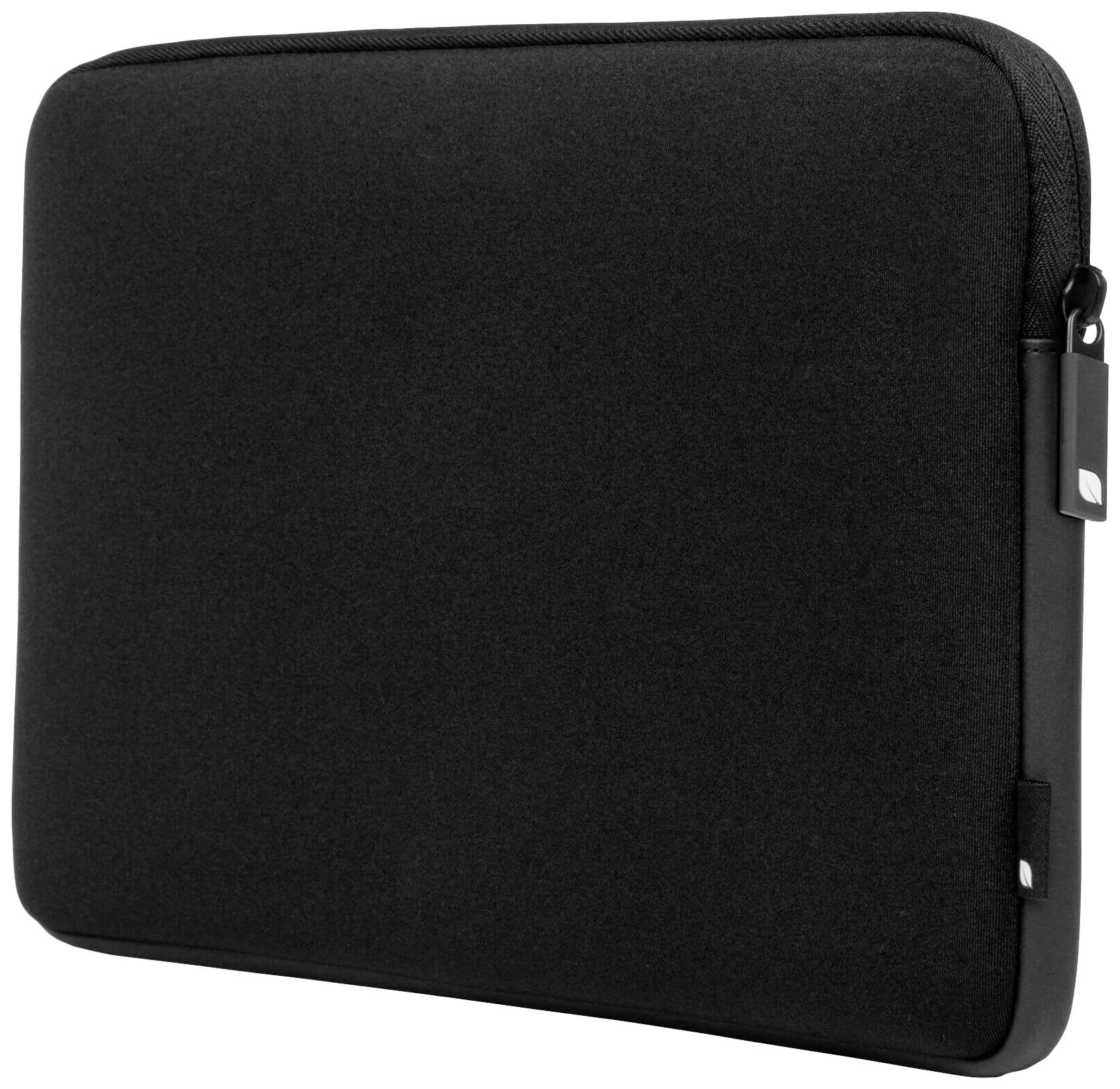 Schwarze Laptop-Hülle mit Reißverschluss, geeignet für den Schutz von Laptops vor Kratzern und Stößen.