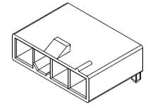 MOLEX Einbau-Buchsenleiste (Standard) Polzahl Gesamt 4 39303048 1 St. Bulk