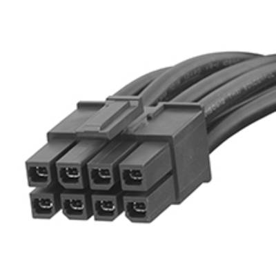 Schwarz-weißer Computer-Netzteilstecker mit acht Pins, geeignet für die Verbindung mit einer Grafikkarte.