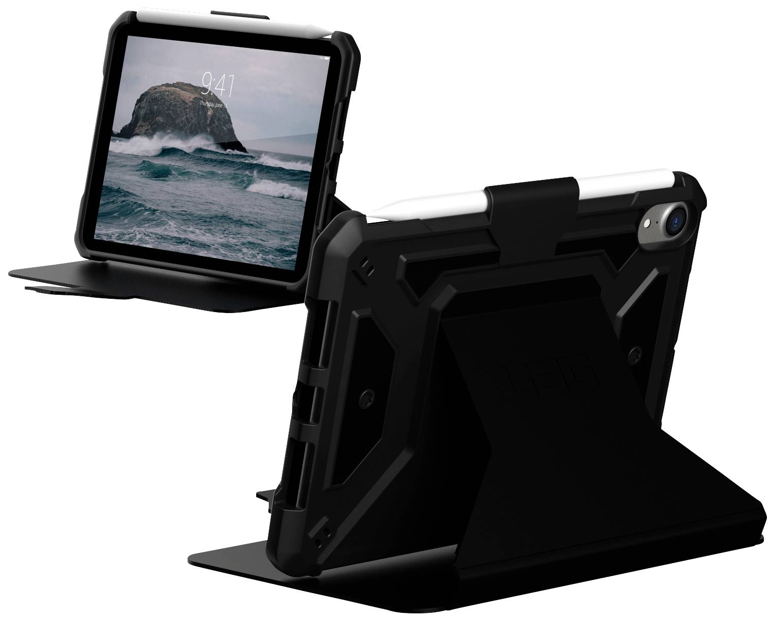 URBAN ARMOR GEAR UAG Rugged Case for iPad Mini (6th Gen, 2021) [8.3\" ] - Metropolis SE Black - Flip-