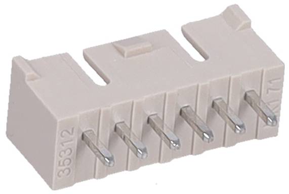 Molex Einbau-Stiftleiste (Standard) Polzahl Gesamt 6 Rastermaß: 2.50 mm 353120660 1 St. Bulk