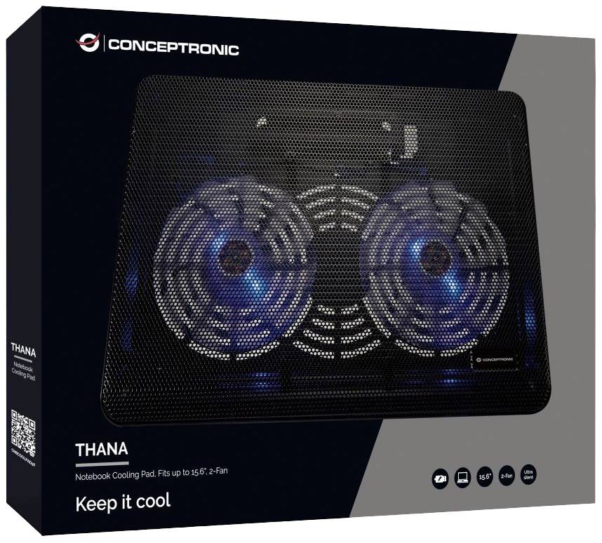 Conceptronic CNBCOOLPAD2F - Notebook-Kühlpad - 39.6 cm (15.6")-4