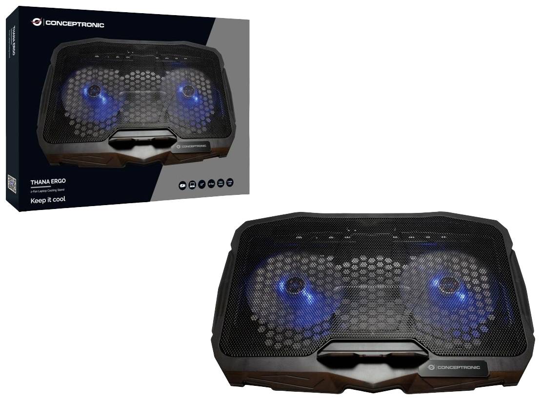 Conceptronic Thana - Notebook-Kühlpad - mit 2 Ventilatoren - 43.2 cm (17"")-1