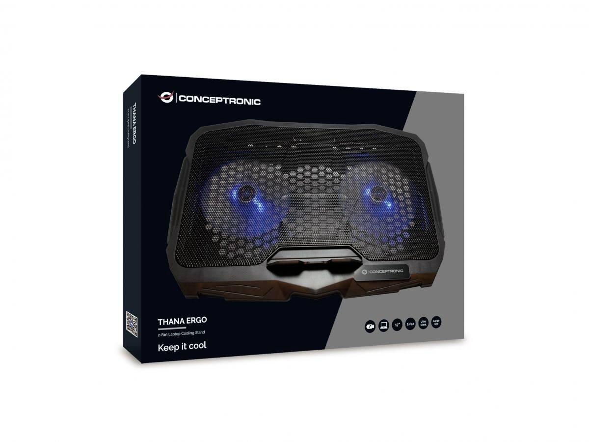 Conceptronic Thana - Notebook-Kühlpad - mit 2 Ventilatoren - 43.2 cm (17"")-5
