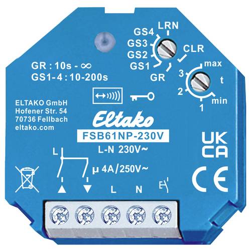 Thumbnail - FSB61NP-230V Eltako Funk Jalousie-/Rollladenaktor Beschattungselement Unterputz