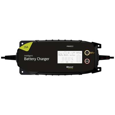 'Intelligentes Batterie-Ladegerät 26A mit Bluetooth, Modus-Anzeige auf dem Bildschirm. Verfügt über mehrere Ladefunktionen.'
