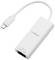 Ein weißer USB-C-zu-Ethernet-Adapter von Edimax, der eine kabelgebundene Internetverbindung für Geräte ohne Ethernet-Anschluss ermöglicht.