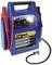 Blauer tragbarer Energiestarter 'GYSpack Air' mit Boost-Funktion, Kompressor und Stromversorgung; rote und schwarze Kabel, Luftschlauch.