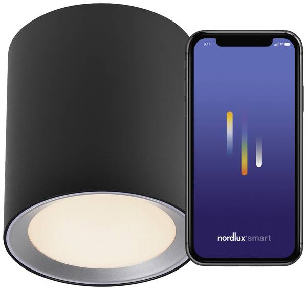 Nordlux 2110850103 Landon Long Smart LED-Deckenleuchte LED LED 8 W Schwarz