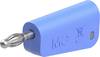Stäubli LQ-4N-39 Einzelstecker komplett blau 4 mm stapelbar vernickelt Lötanschluss