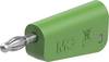 Stäubli LQ-4N-39 Einzelstecker komplett grün 4 mm stapelbar vernickelt Lötanschluss
