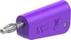 Stäubli LQ-4N-39 Einzelstecker komplett violett 4 mm stapelbar vernickelt Lötanschluss