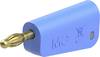 Stäubli LQ-4A-39 Einzelstecker komplett blau 4 mm stapelbar vergoldet Lötanschluss