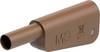 Stäubli SLQ-4A-46 Sicherheits-Einzelstecker komplett braun 4 mm stapelbar vergoldet Lötanschluss