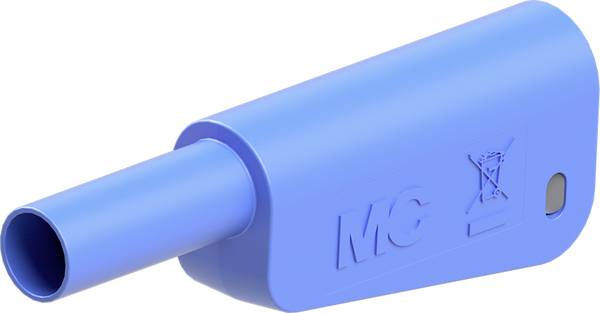 Stäubli SLM-4N-46 Sicherheits-Lamellenstecker Stecker Stift-Ø: 4 mm Blau 1 St.