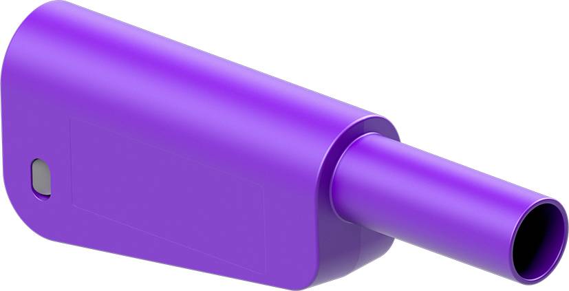 Stäubli SLM-4A-46 Sicherheits-Einzelstecker komplett violett 4 mm stapelbar vergoldet Schraubanschluss-1