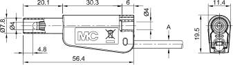 Stäubli SLM-4A-46 Sicherheits-Einzelstecker komplett violett 4 mm stapelbar vergoldet Schraubanschluss-4