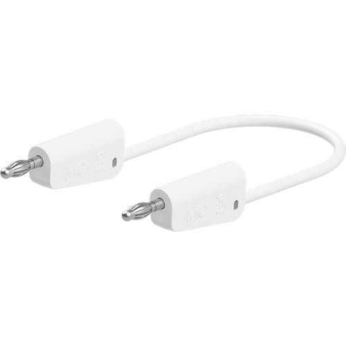 Stäubli LK-4N-F10 Messleitung 25 cm weiss hochflexibel, beidseitig mit stapelbarem 4 mm-Lamellenstecker