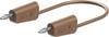 Stäubli LK-4N-F25 Messleitung 50 cm braun hochflexibel, beidseitig mit stapelbarem 4