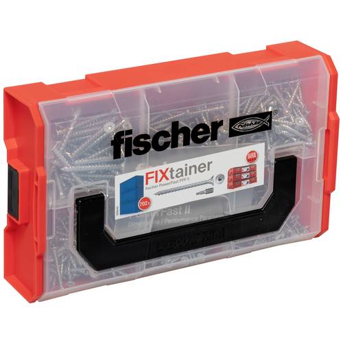 Fischer 562273 FixTainer PowerFast II TX VG Spanplattenschrauben-Sortiment Stahl galvanisch verzinkt 1 Set