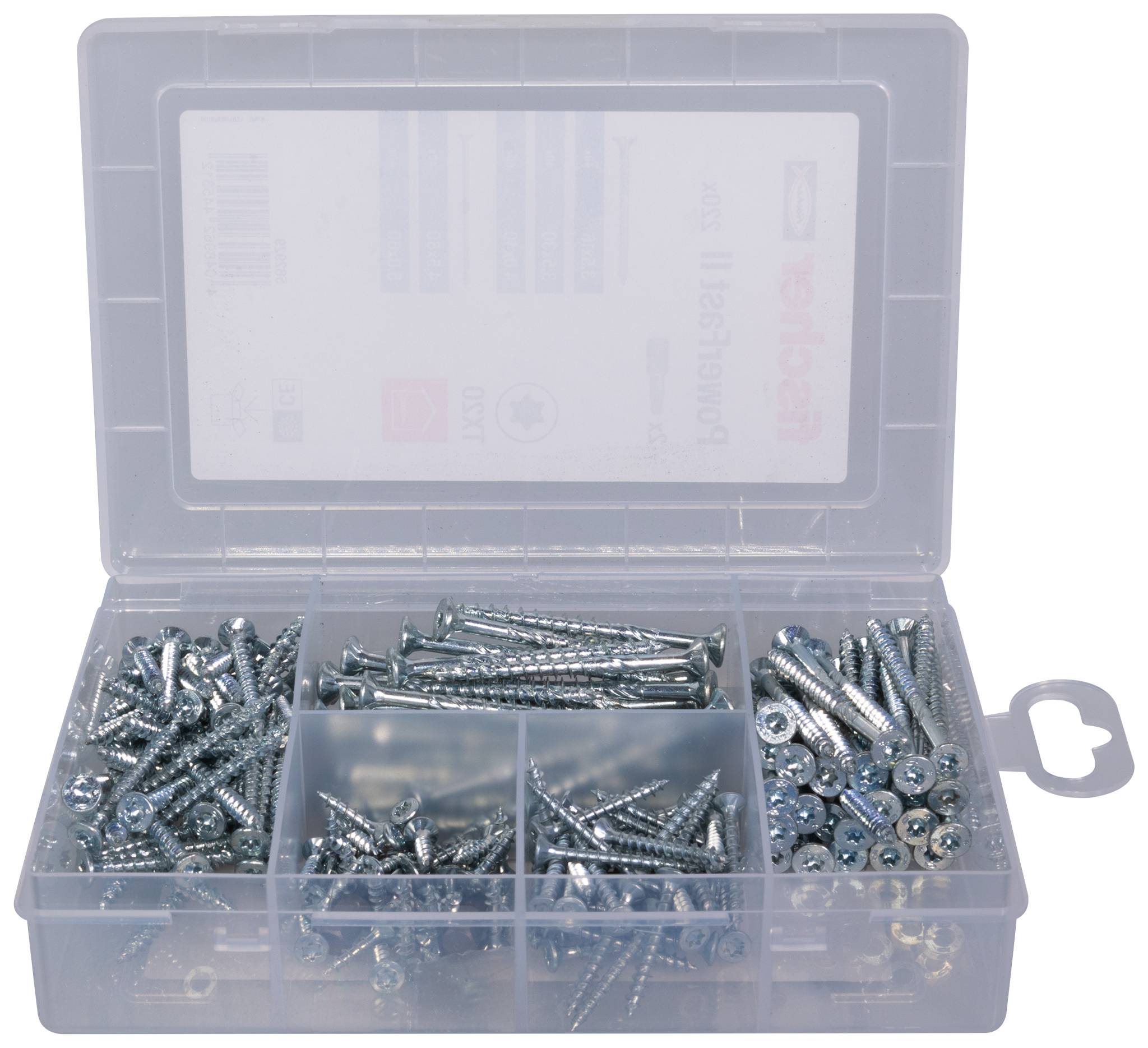 Fischer 562929 Meisterbox PowerFast II SK TG / VG TX Spanplattenschrauben-Sortiment Stahl galvanisch verzinkt 1 Set-6