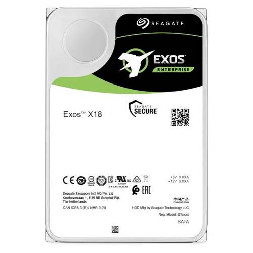 Thumbnail - Seagate Exos X18 14 TB Interne Festplatte 8.9 cm (3.5 Zoll) SATA III ST14000NM000J Bulk