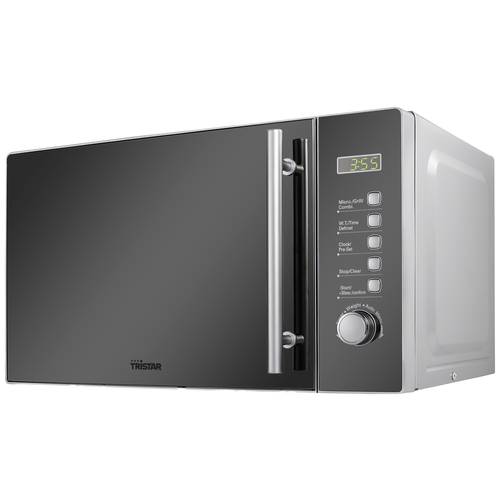 Tristar MW-2705 Mikrowelle Silber 800 W Timerfunktion, Grillfunktion, mit Display