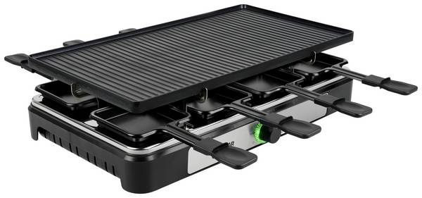 Tristar RA-2748 Raclette Antihaftbeschichtung, Kontrollleuchte, 6 Pfännchen, BPA-frei Schwarz