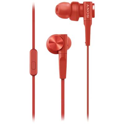 Sony MDR-XB55AP EXTRA BASS™ DJ In Ear Kopfhörer kabelgebunden Stereo Rot  