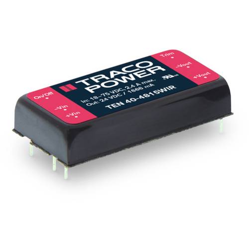 Thumbnail - TracoPower TEN 40-2413WIR DC/DC-Wandler, Print 24 V/DC 15 V/DC 2.67 A 40 W Anzahl Ausgänge: 1 x Inhalt 1 St.