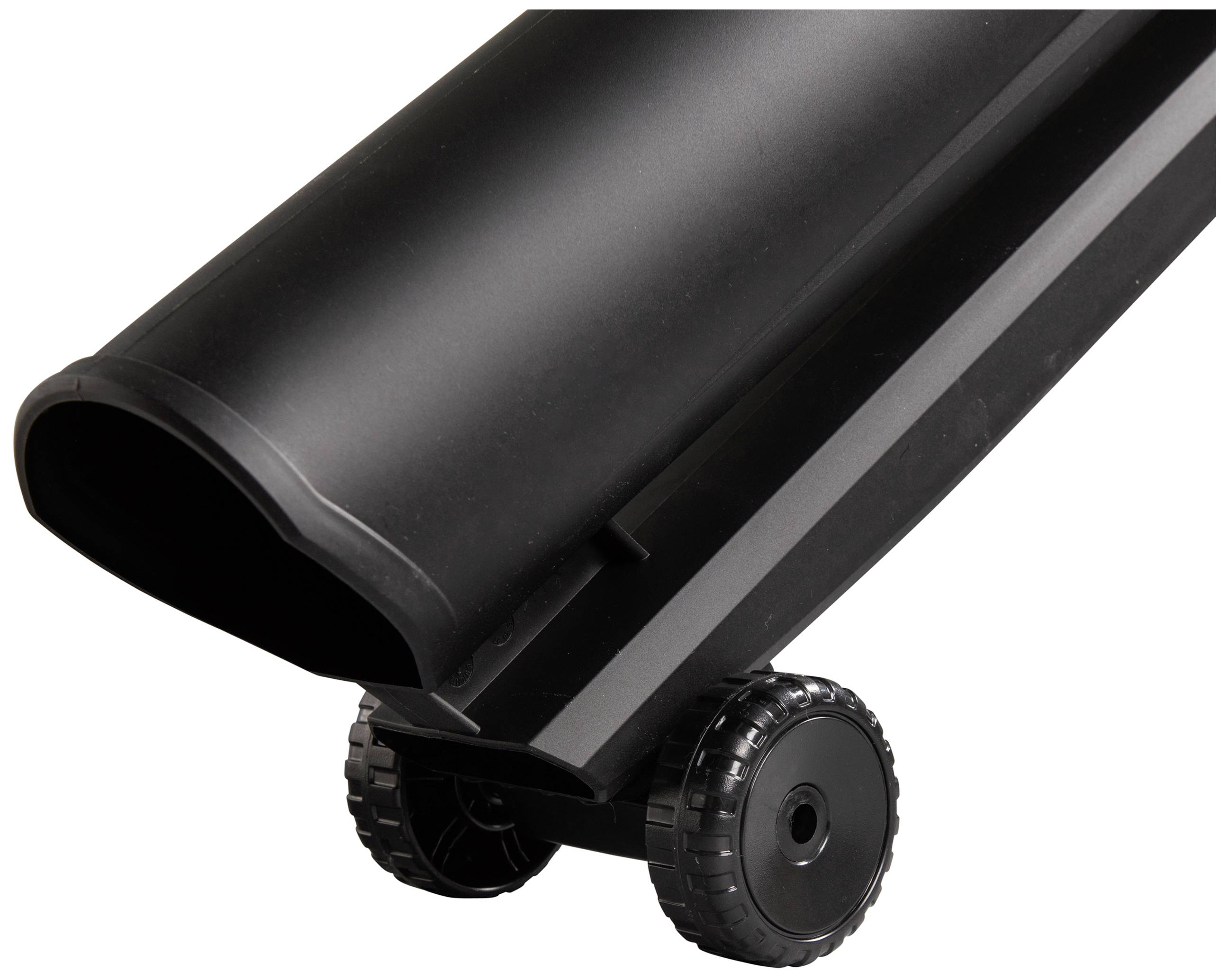 Schwarzer Hartschalen-Transportkoffer mit zwei Rädern, geeignet zum Schutz und Transport langer Gegenstände wie Plakate oder technische Zeichnungen.