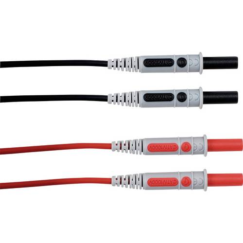 Thumbnail - Chauvin Arnoux Messleitungs-Set 4 mm Sicherheits-Stecker 4 mm Sicherheits-Buchse 1.5 m Rot, Schwarz 1 Set