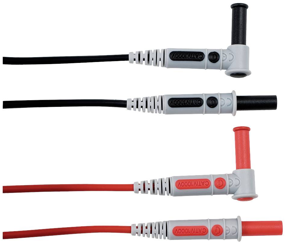 CHAUVIN ARNOUX Messleitungs-Set [4 mm Sicherheits-Stecker - 4 mm Sicherheits-Buchse] 1.5 m Rot,