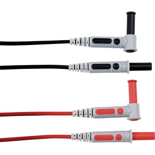 Thumbnail - Chauvin Arnoux Messleitungs-Set 4 mm Sicherheits-Stecker 4 mm Sicherheits-Buchse 1.5 m Rot, Schwarz 1 Set