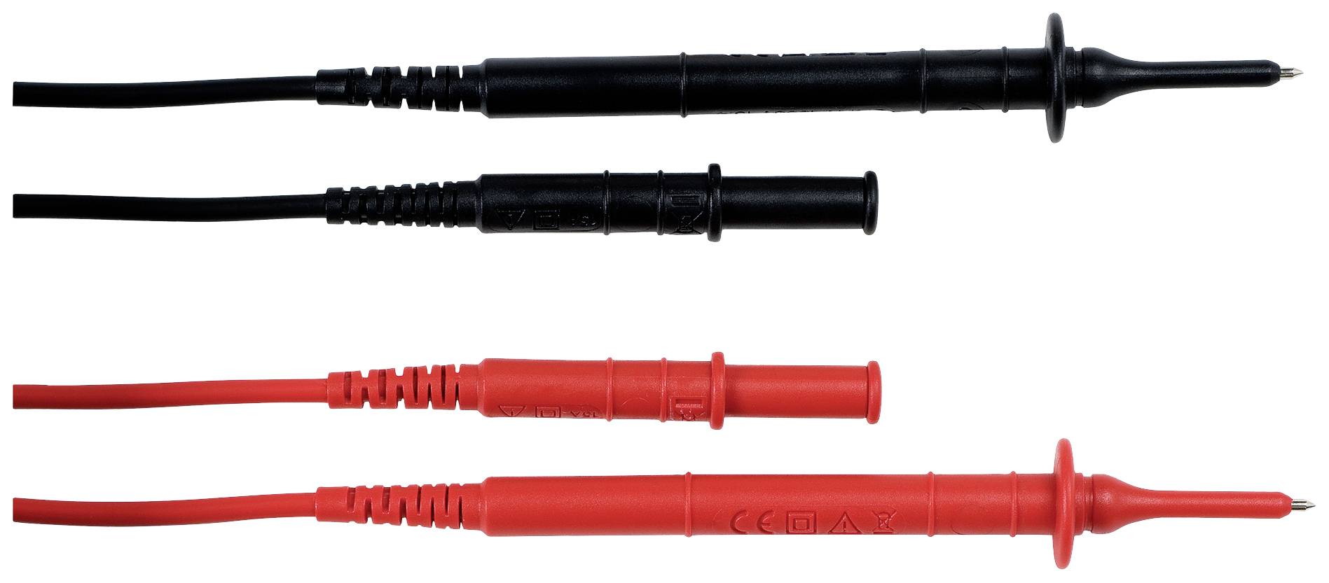 CHAUVIN ARNOUX Messleitungs-Set [4 mm Sicherheits-Stecker - ] 1.5 m Rot, Schwarz 1 Set