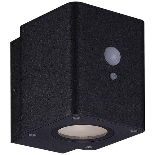 Megatron Loky MT70018 Solar-Wandstrahler mit Bewegungsmelder 1 W LED Schwarz