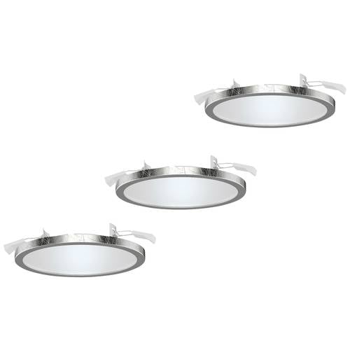 LightMe LM85661 Aqua LED-Einbauleuchte 3er Set LED GX53 18 W Blattsilber (glänzend)