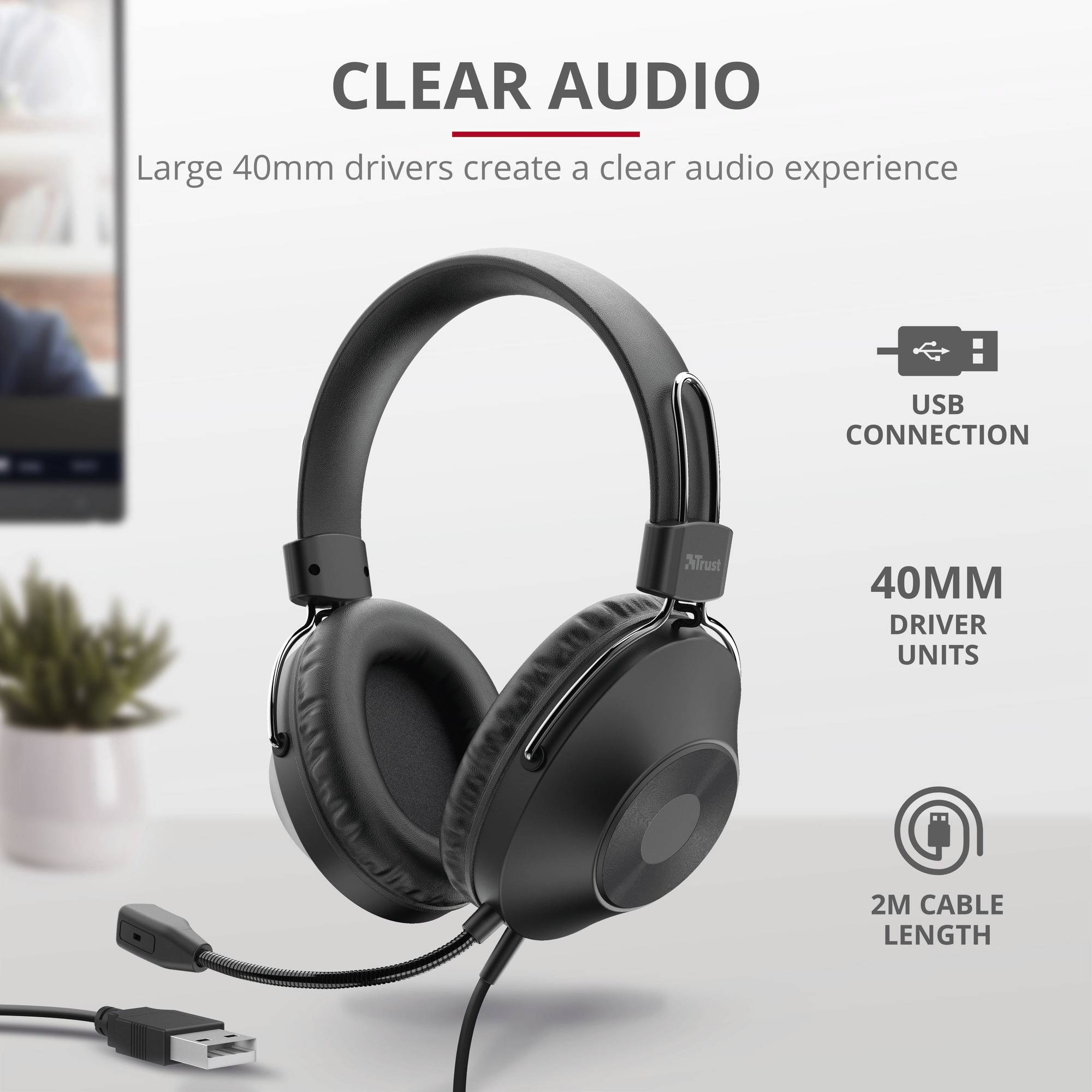 Trust HS-250 - Headset - ohrumschließend - kabelgebunden-7
