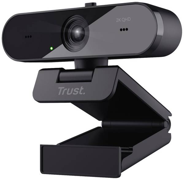 Trust TW-250 QHD Webcam 2560 x 1440 Pixel Standfuß, Klemm-Halterung