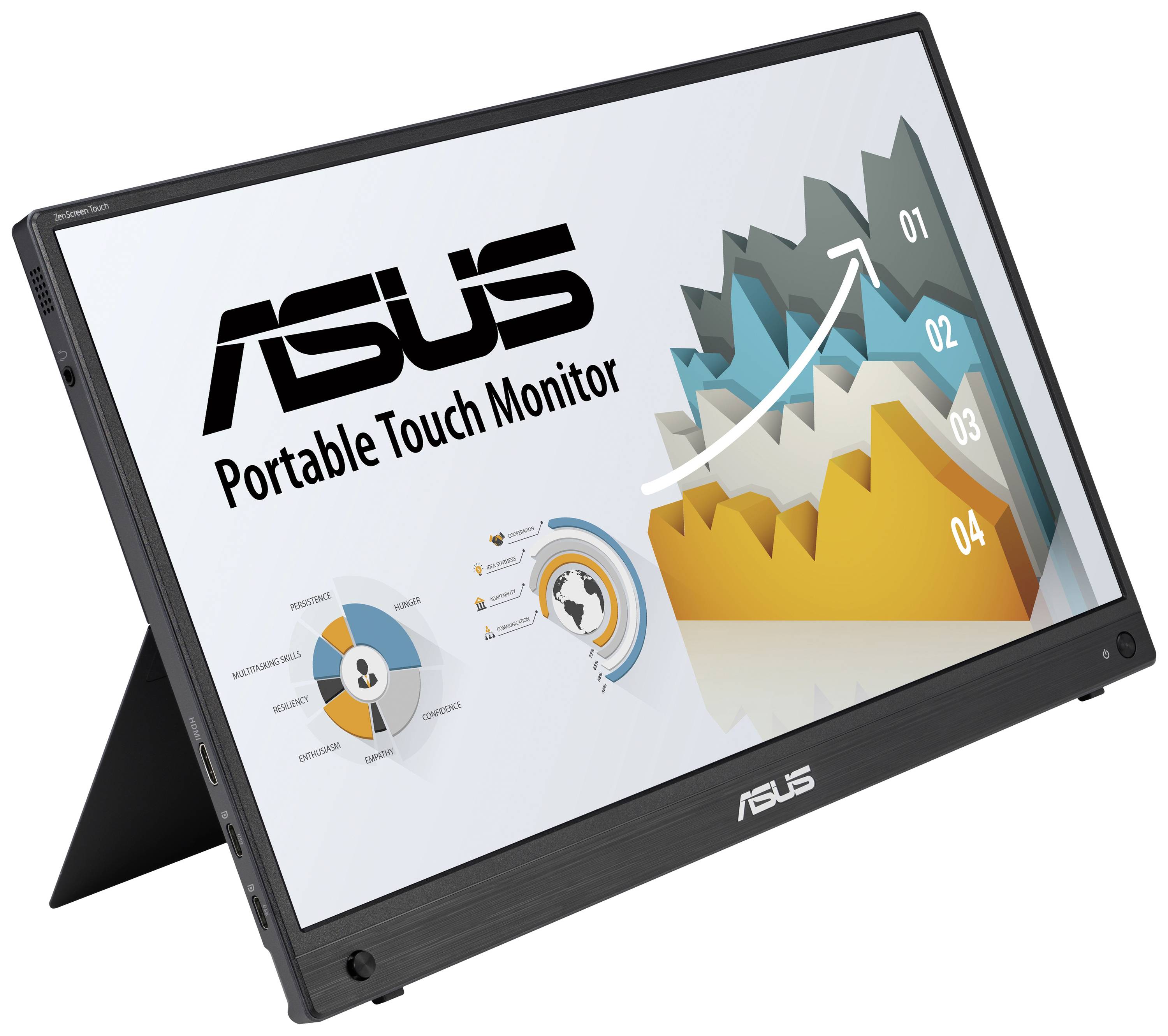 Asus MB16AHT IPS Touchscreen-Monitor EEK: E (A - G) 39.6 cm (15.6 Zoll) 1920 x 1080 Pixel 16:9 5 ms USB-C® IPS LED