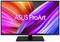 Ein ASUS ProArt Monitor mit leuchtenden, abstrakten Farben auf dem Bildschirm, geeignet für kreative Grafik- oder Videobearbeitung.