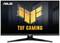 Ein ASUS TUF Gaming Monitor mit einem breiten Bildschirm und einem stabilen Standfuß. Das Logo ist prominent oben links zu sehen.